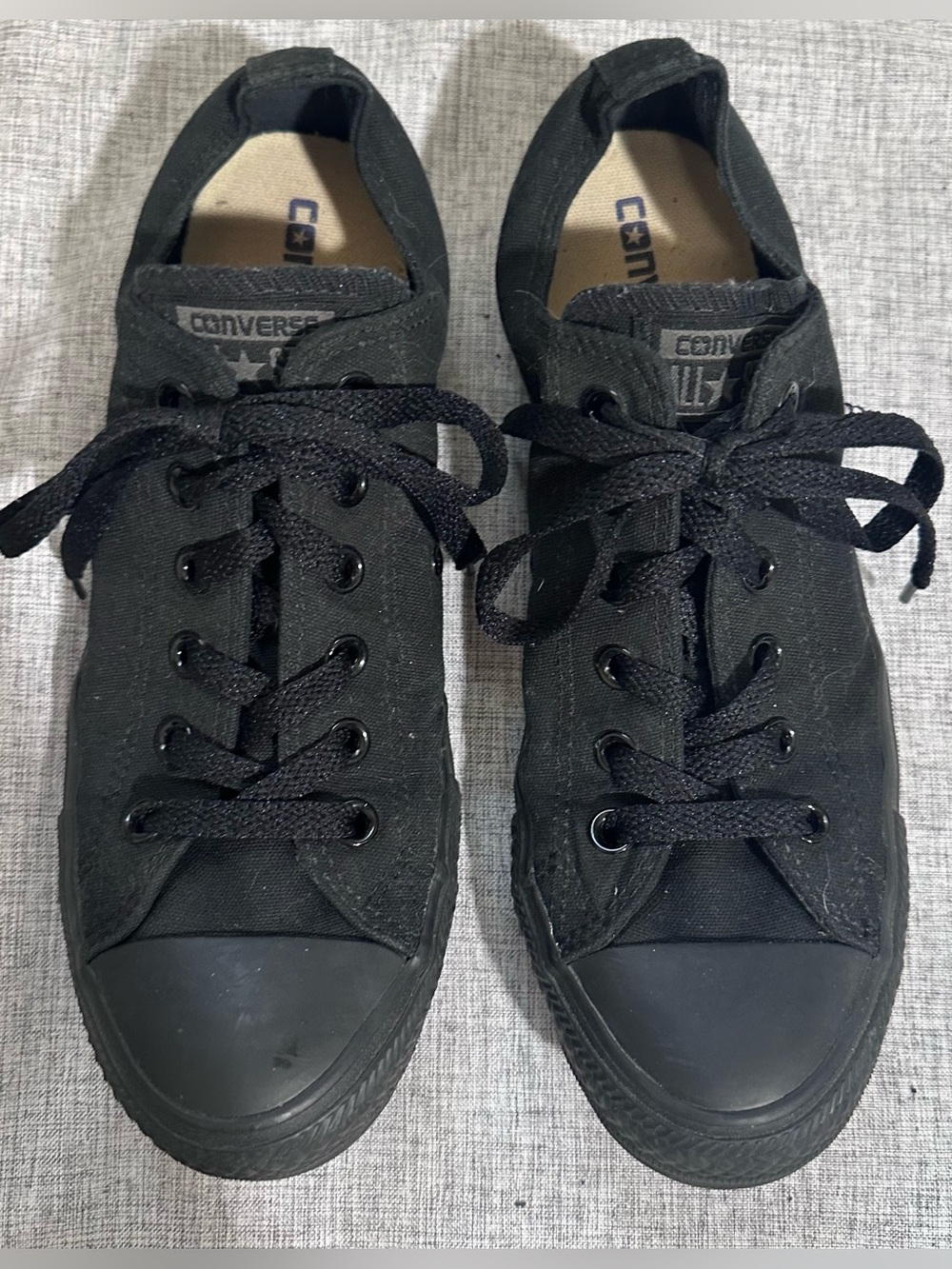 Converse Black Low Top Canvas Sneakers - Men's